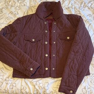 Blank NYC Quilted Maroon Jacket
